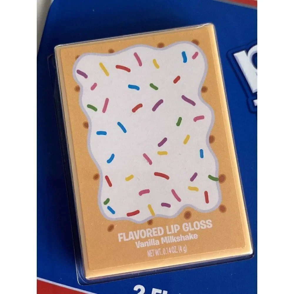 2 Pack Pop Tarts‎ Flavored Lip Gloss Glosses Vanilla Milkshake And Cherry NEW